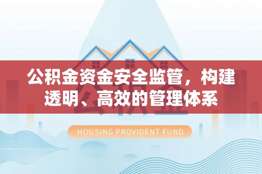 江宁公积金资金安全监管，构建透明、高效的管理体系