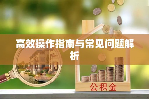 江宁高效操作指南与常见问题解析