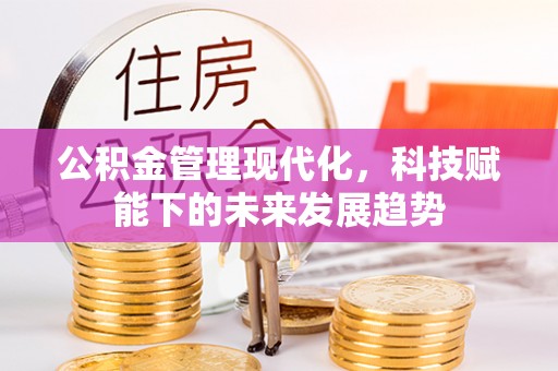 江宁公积金管理现代化，科技赋能下的未来发展趋势